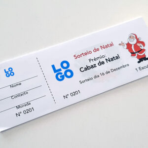 Rifas Personalizadas | PEQUENA | Sem Picote | Papel 80g