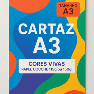 Cartaz A3 | Cores | Papel Couché 115g ou 150g