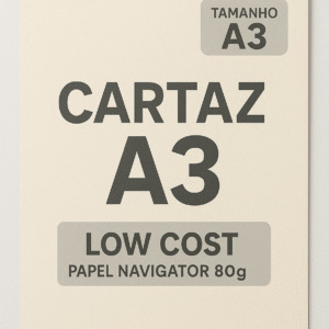 Cartaz A3 | Cores | Papel Navigator 80g | Low Cost