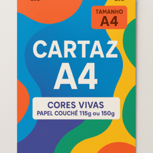 Cartaz A4 | Cores | Papel Couché 115g ou 150g