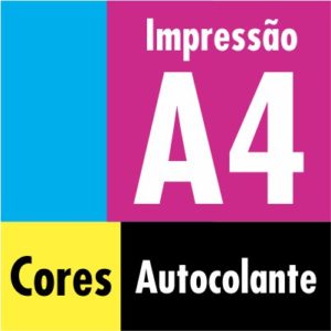 Impressão a Cores A4 - Papel Autocolante
